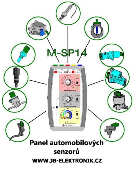 Přípravek - panel automobilových senzorů M-SP14